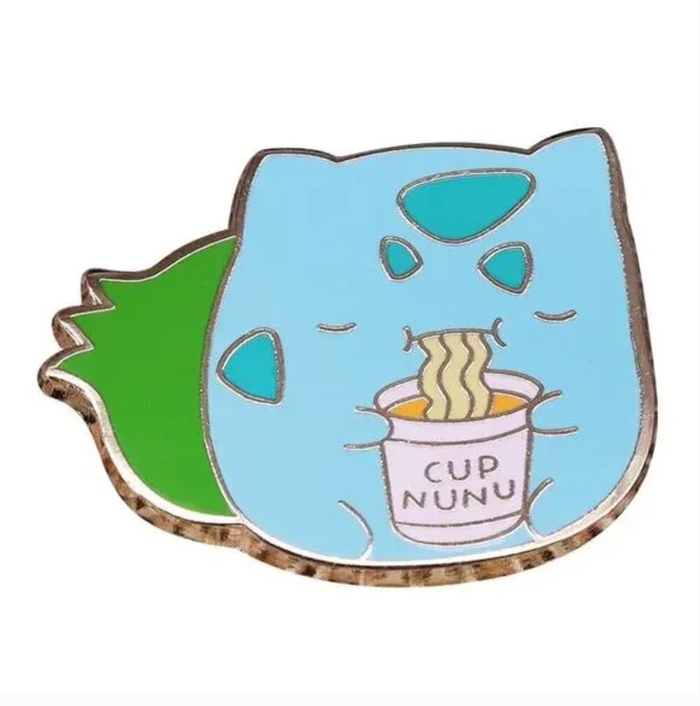Pokemon Pikachu Bulbasaur Eating Ramen Enamel Pins - 310